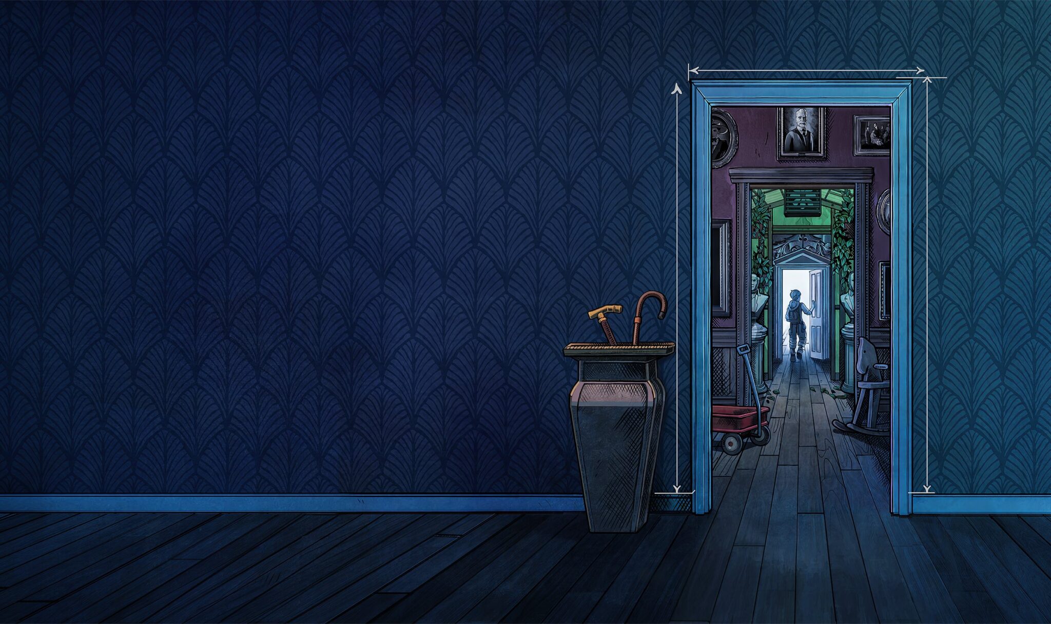 Blue Prince - ゲームのキービジュアル