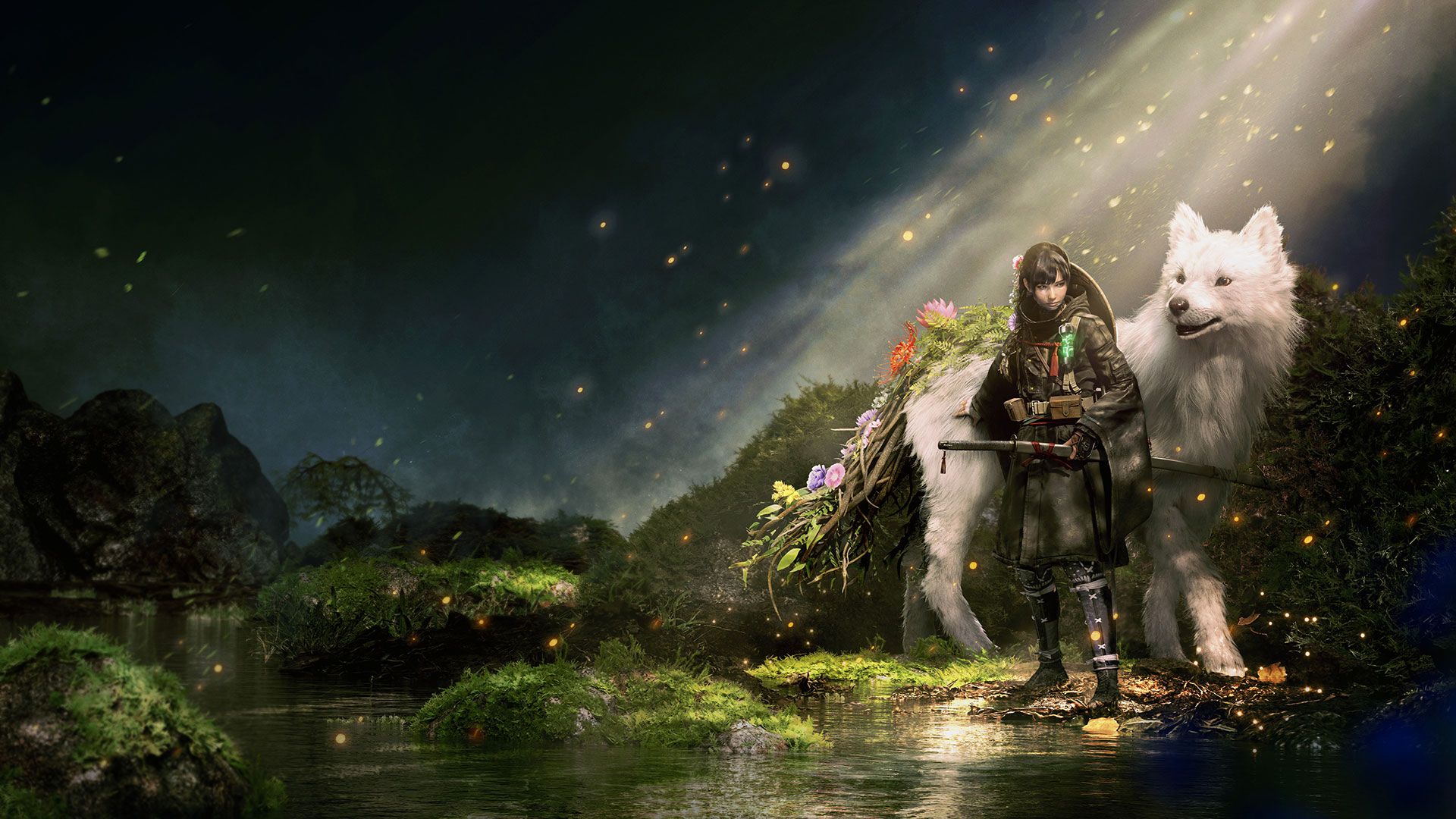 Beast of Reincarnationの主人公エマと相棒の犬クゥ