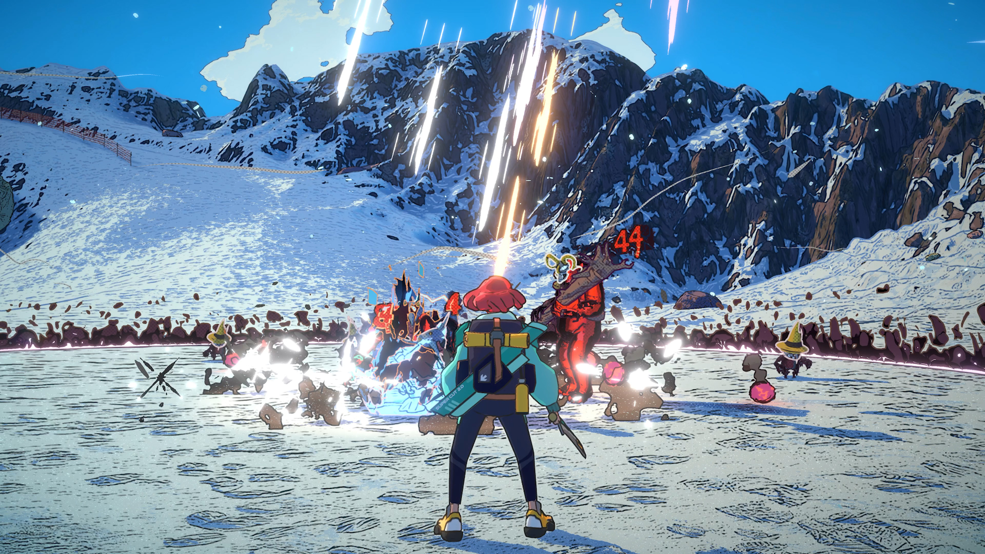 Dungeons of Hinterberg 氷エリアでの戦闘シーン