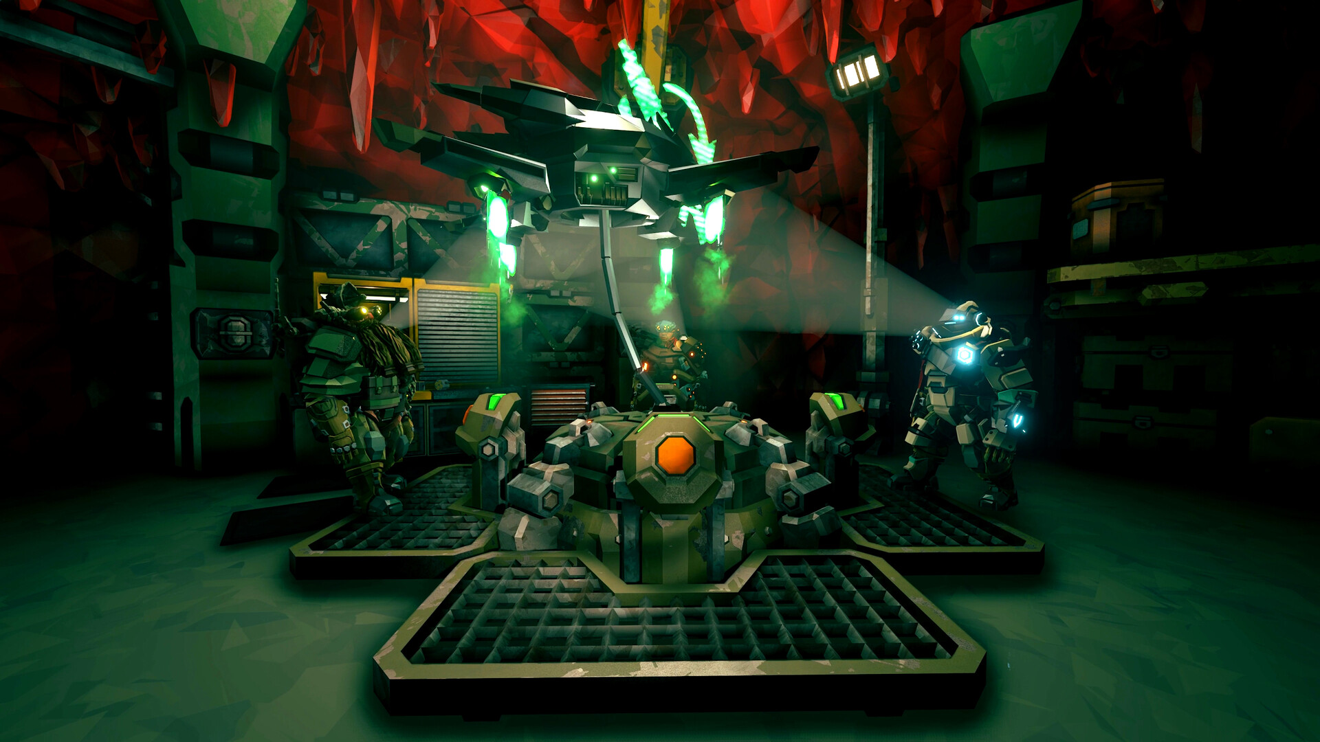 Deep Rock Galactic: Rogue Core Co-opプレイ画面