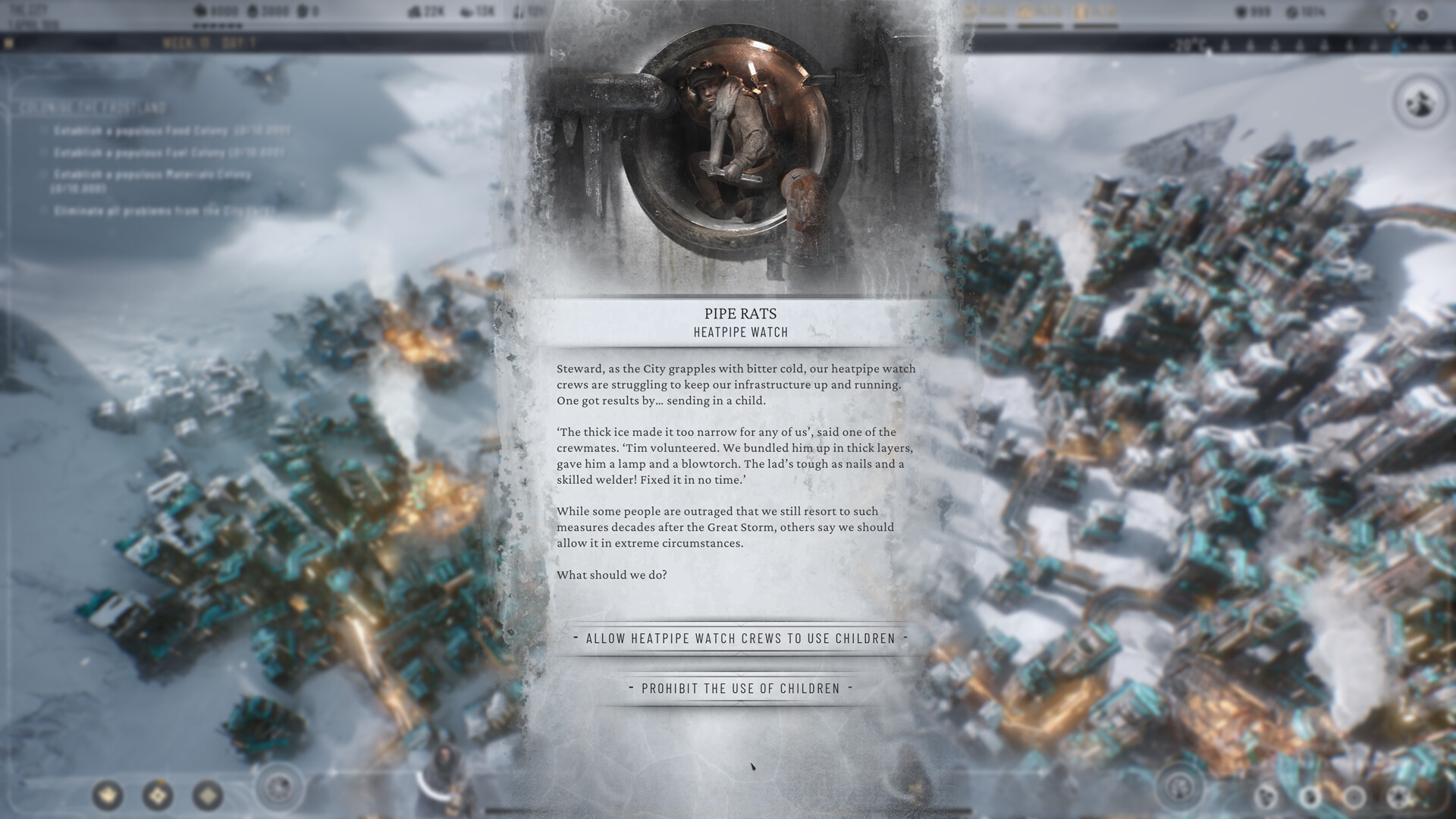 Frostpunk 2 評議会ホールでの法律制定と派閥政治