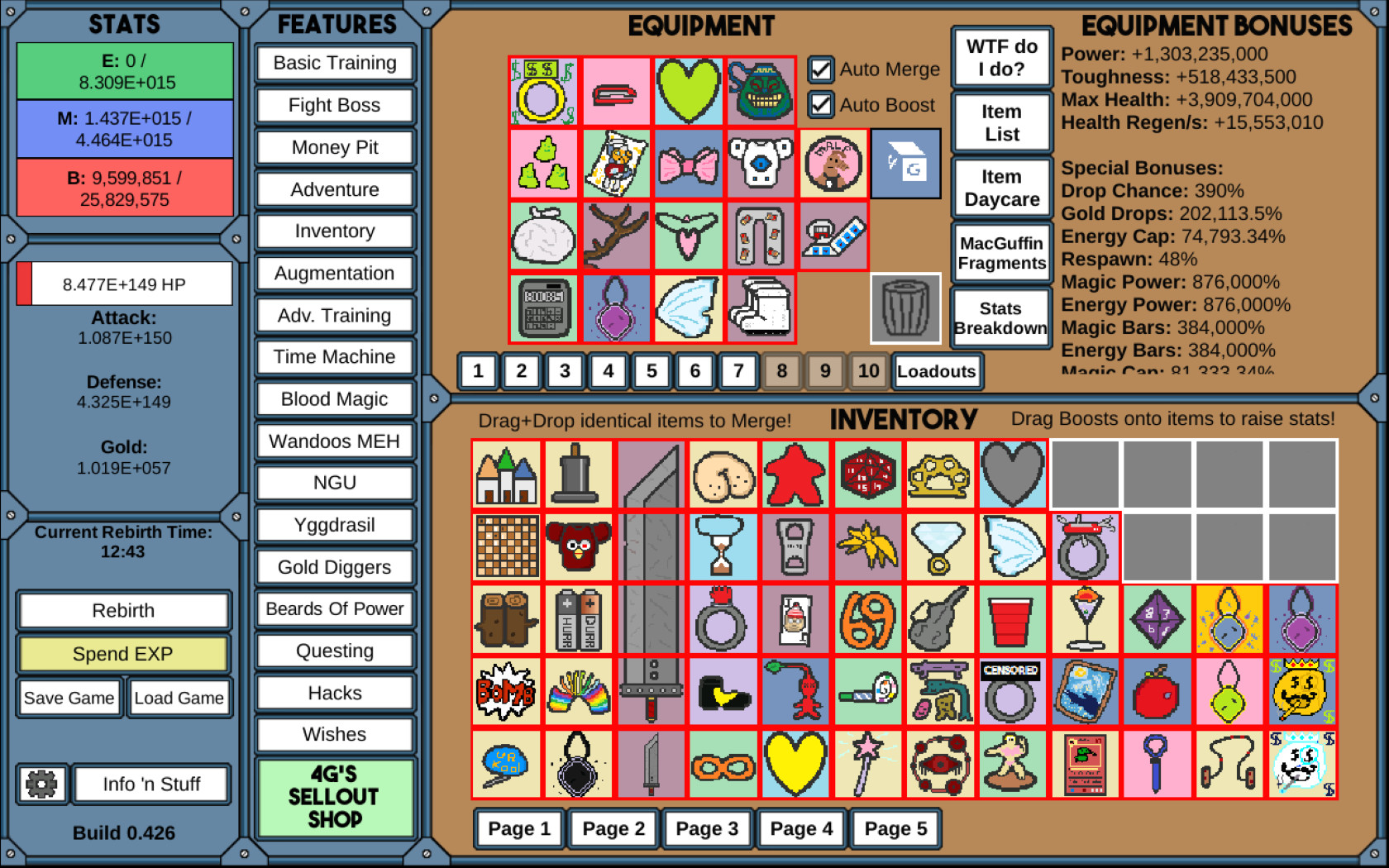 NGU IDLE その他RPG スクリーンショット1