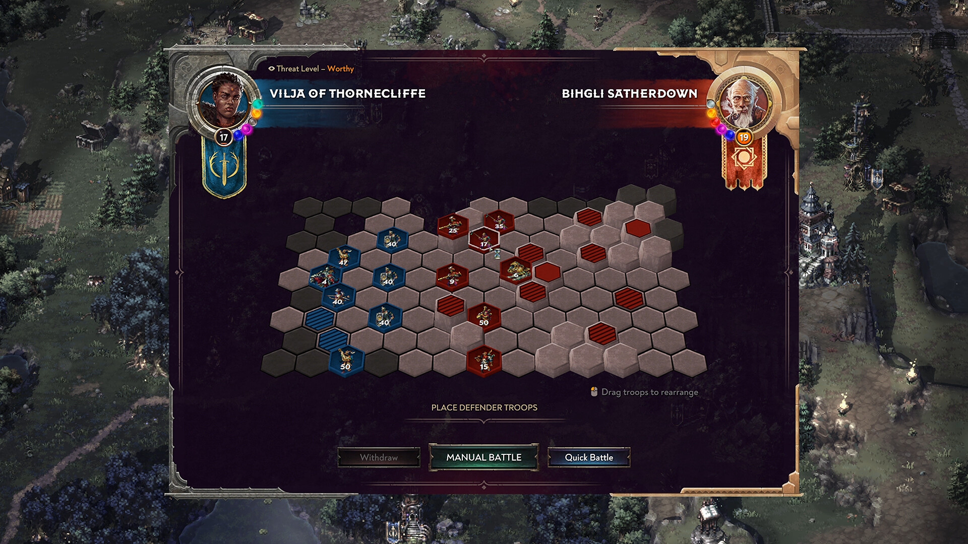 Songs of Conquest ヘクスグリッド戦闘