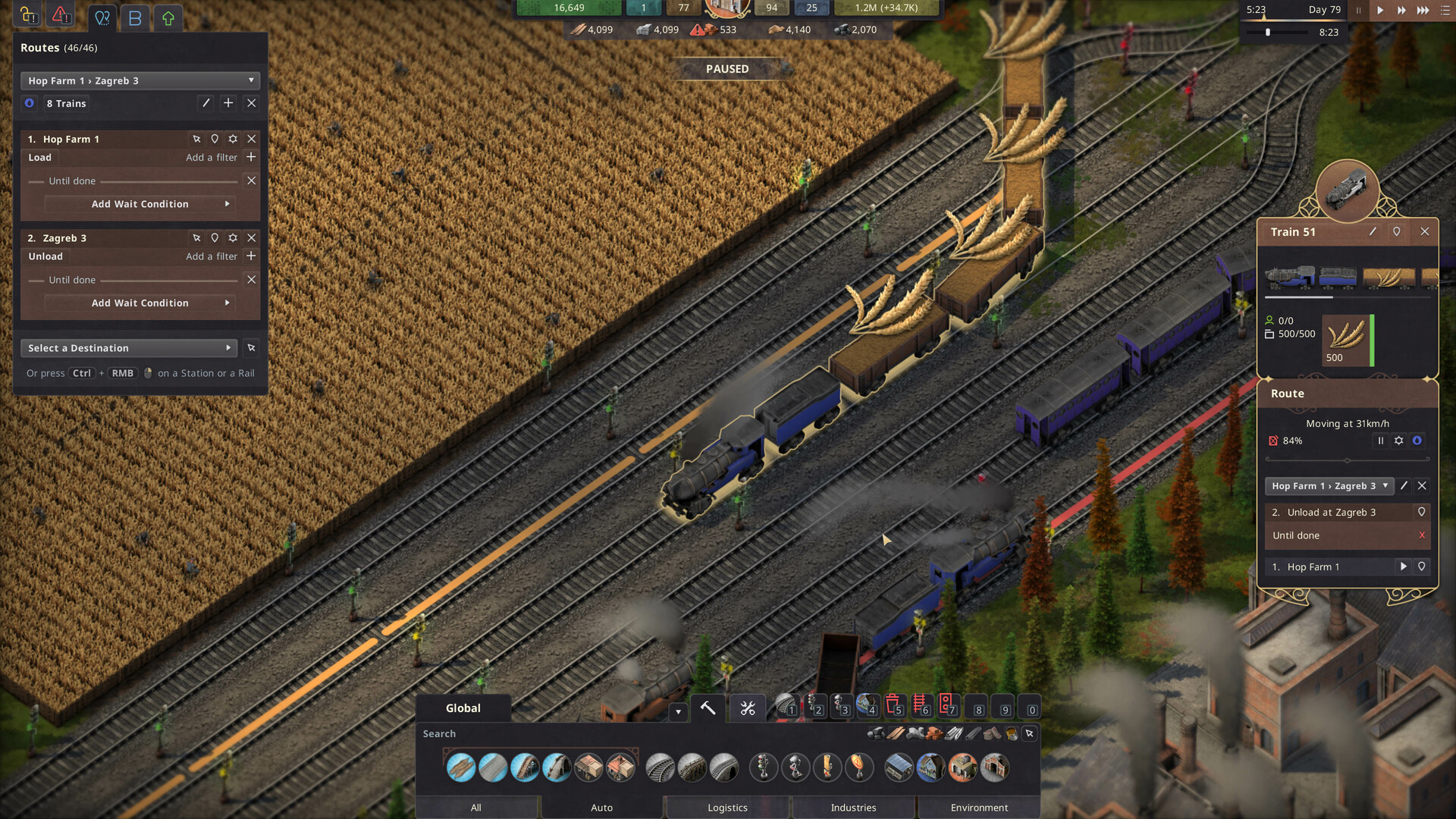 Sweet Transit 深夜プレイのゲームシーン