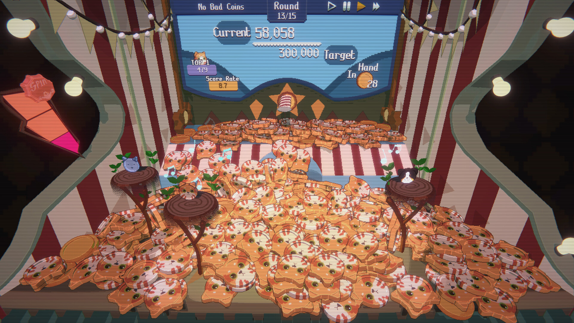 RACCOIN: Coin Pusher Roguelike カード・ボード スクリーンショット2