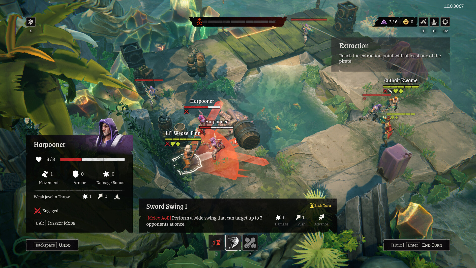 Rogue Waters マップ選択画面 手続き型生成のルートで航海を進める