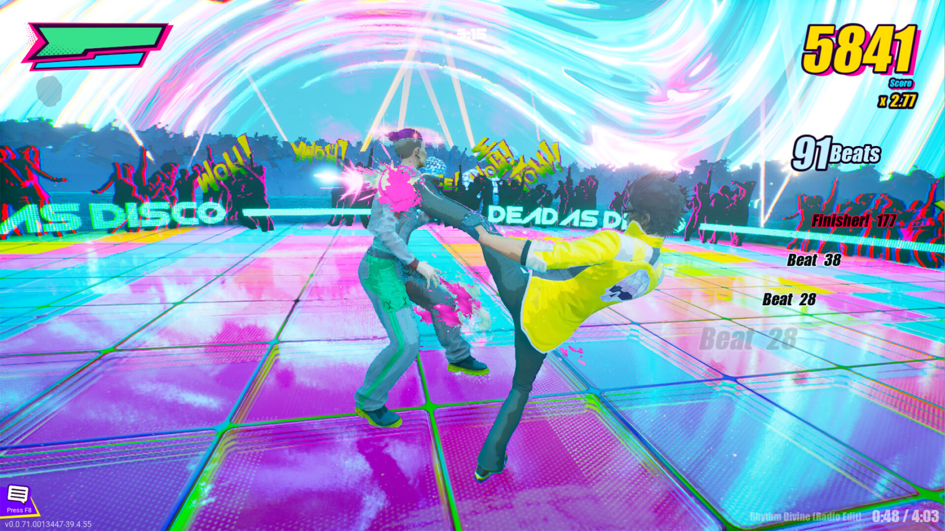 Dead as Disco ネオングラインドハウスのビジュアル