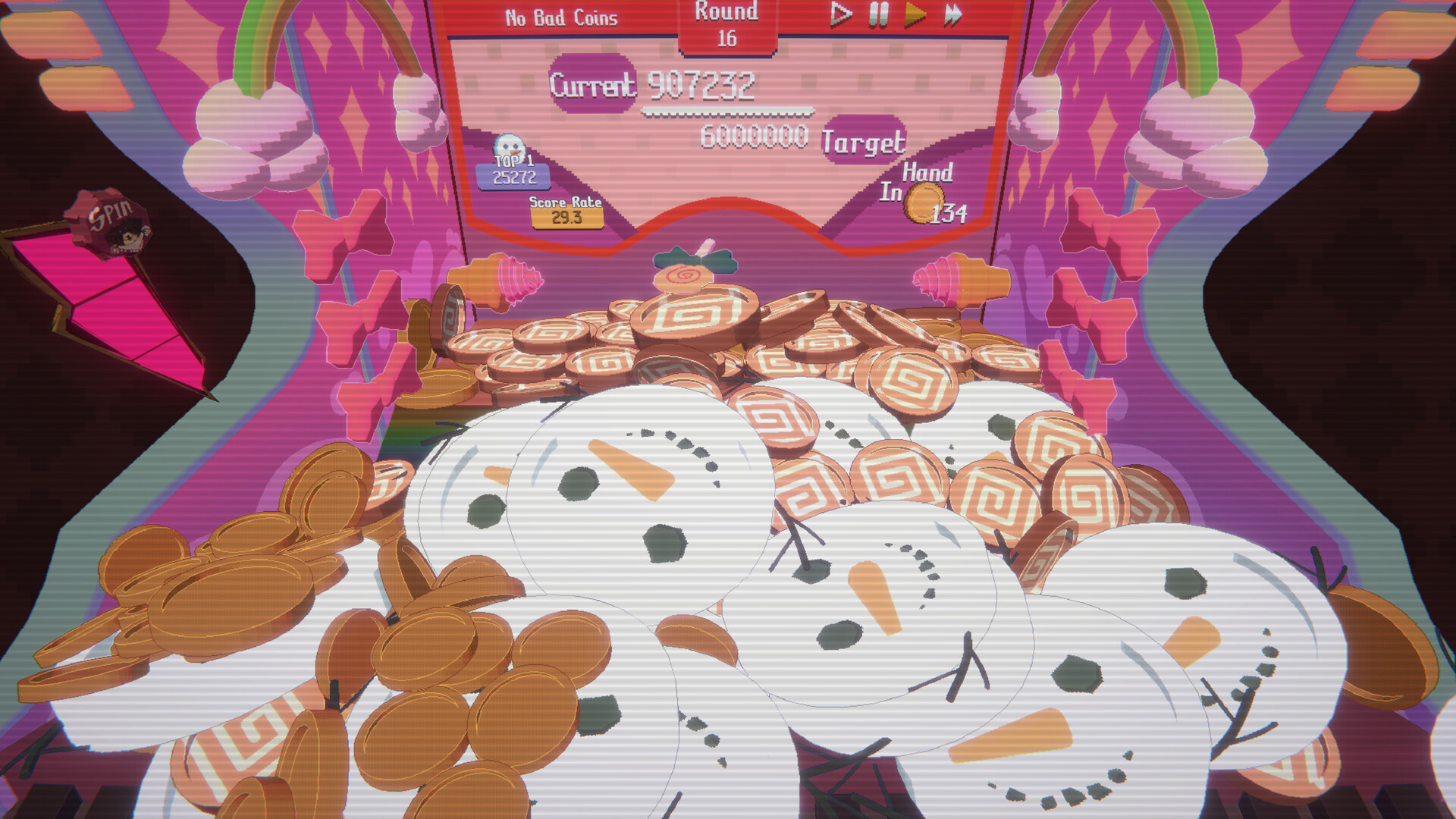 RACCOIN: Coin Pusher Roguelike カード・ボード スクリーンショット1