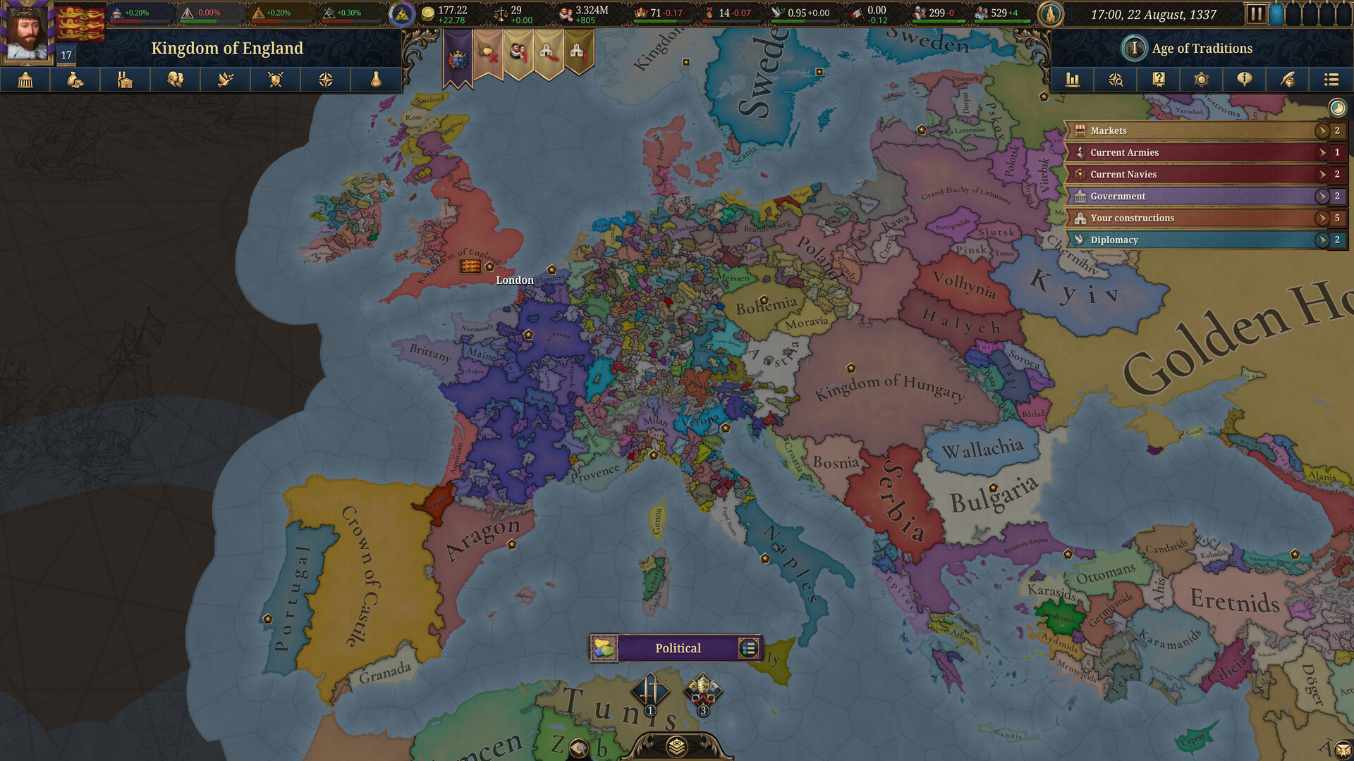 Europa Universalis V ストラテジー スクリーンショット1