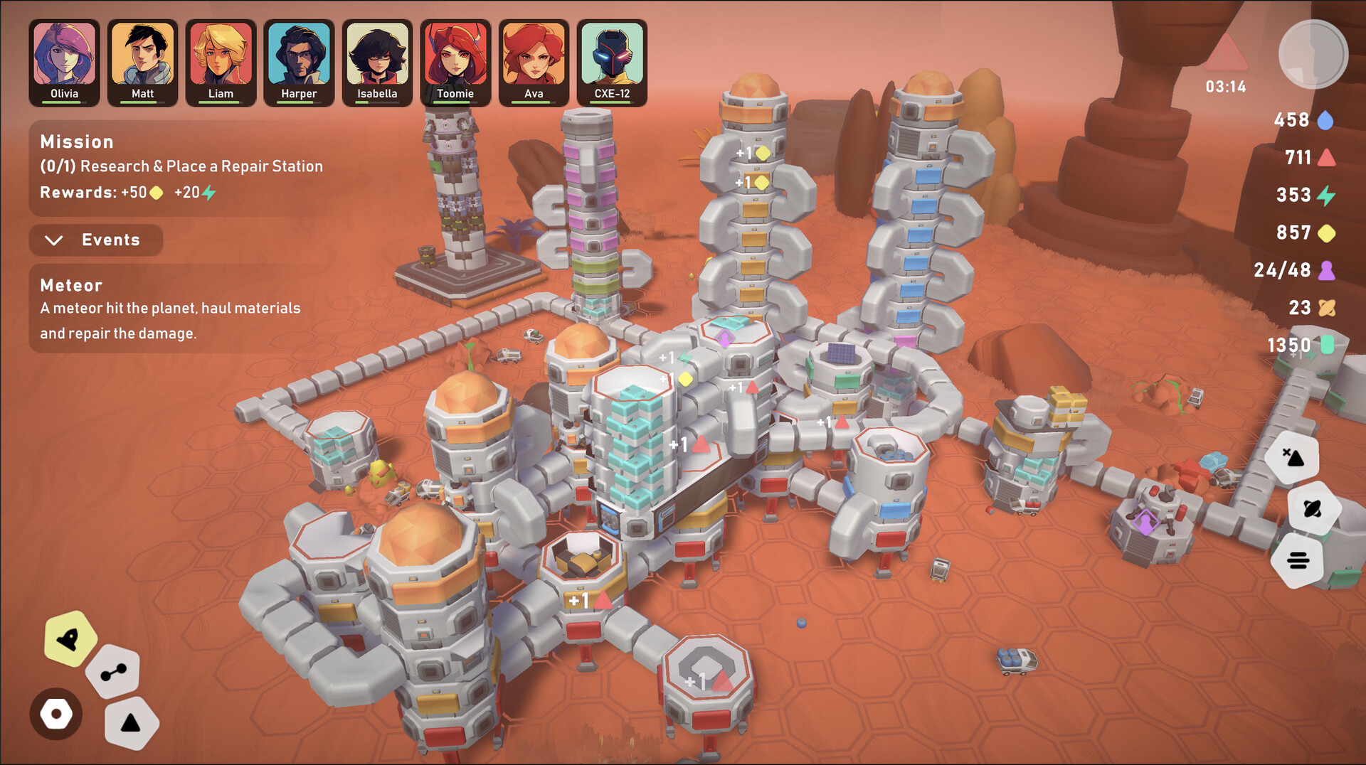 Stellar Settlers Space Base Builder 宇宙船打ち上げシーン