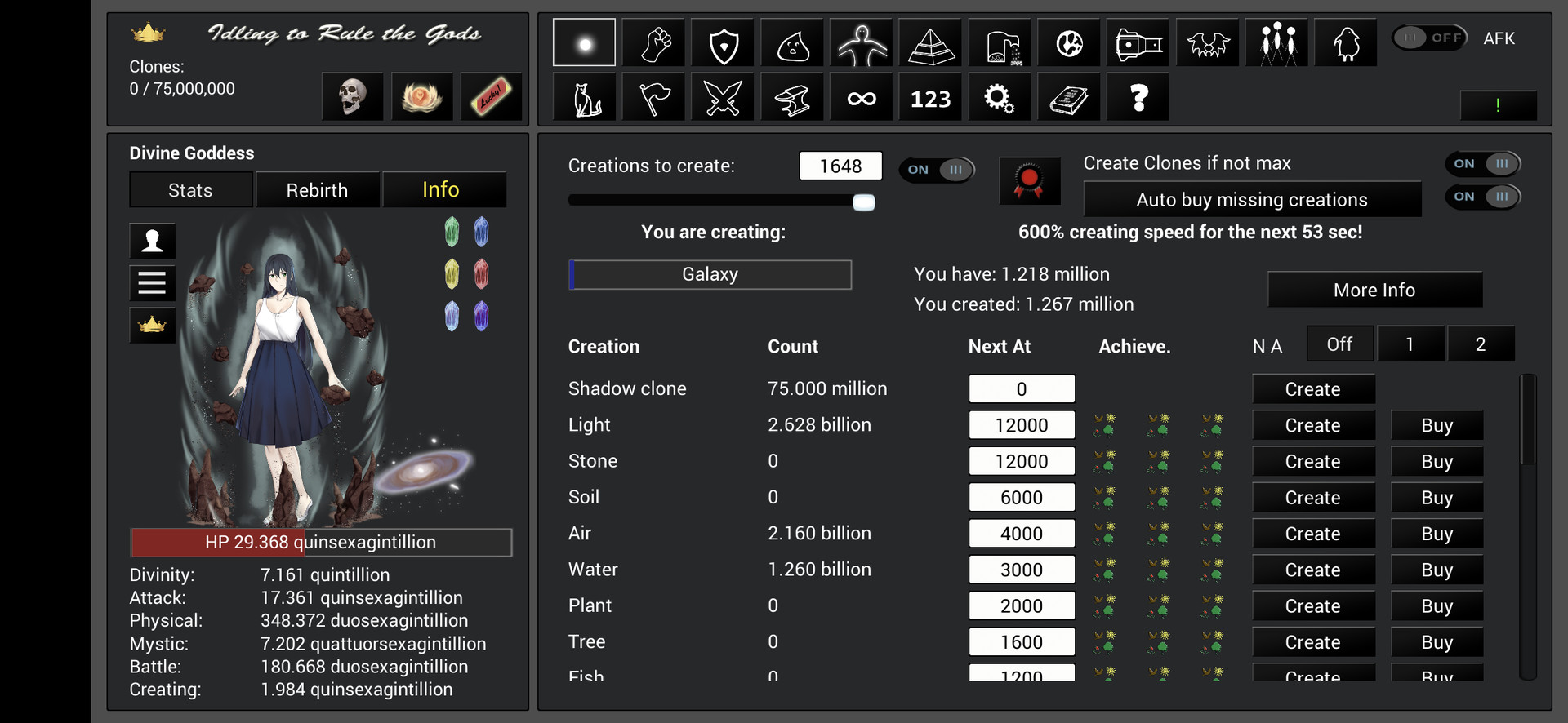 Idling to Rule the Gods その他RPG スクリーンショット1