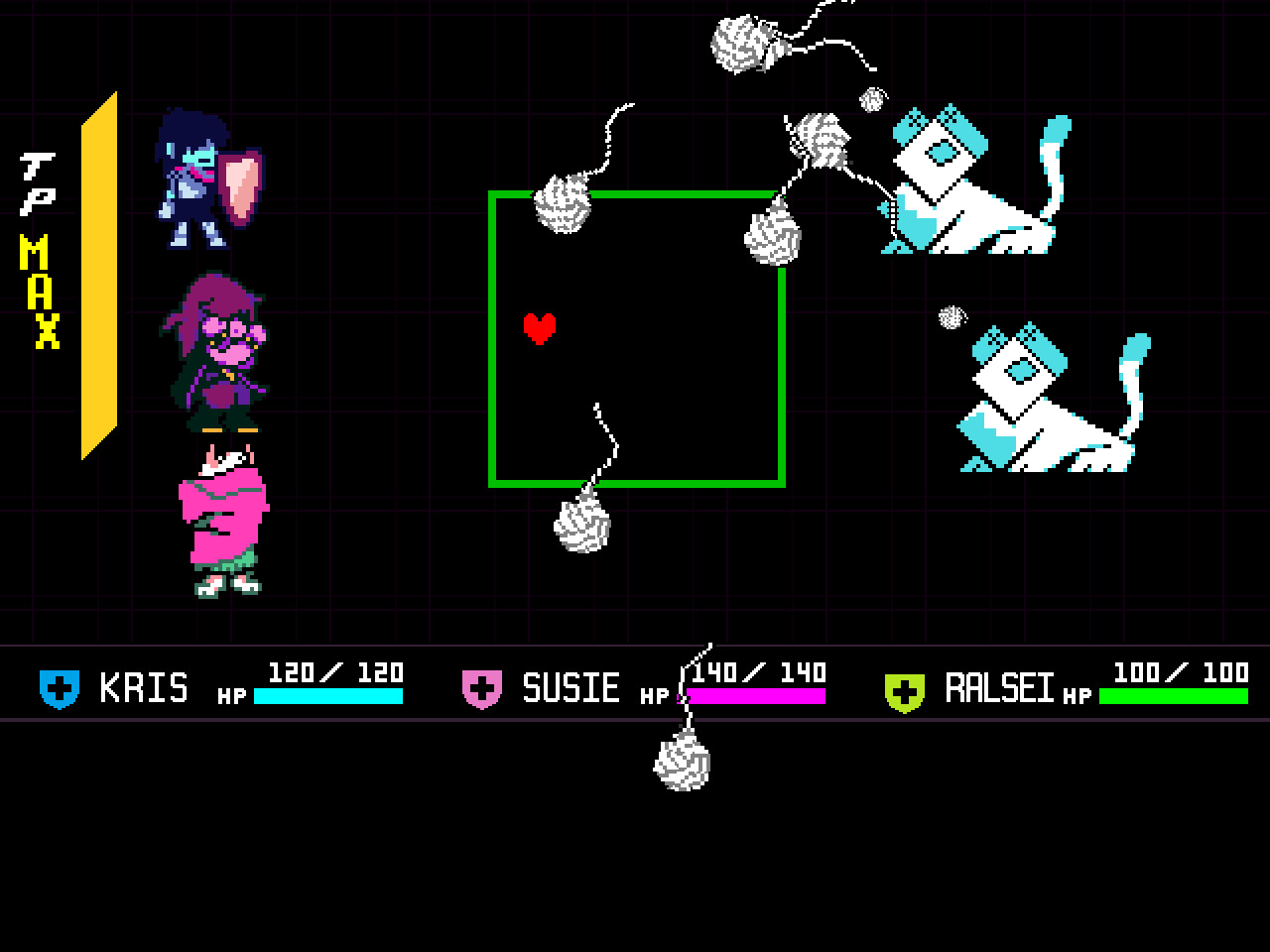 DELTARUNE Chapter 1〜4 各チャプターのゲーム画面