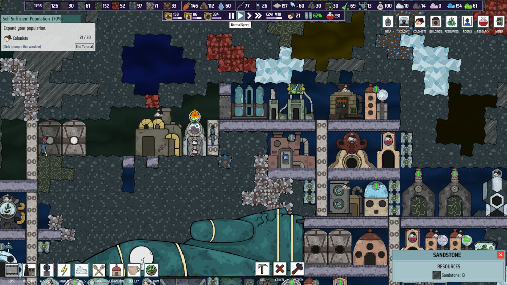 ExoColony: Planet Survival ビジュアルとUI