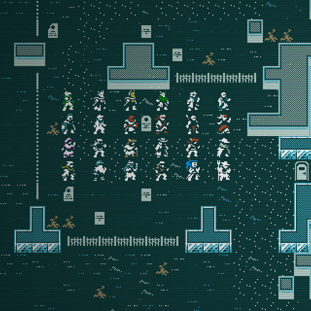 Caves of Qud ターン制戦闘の様子