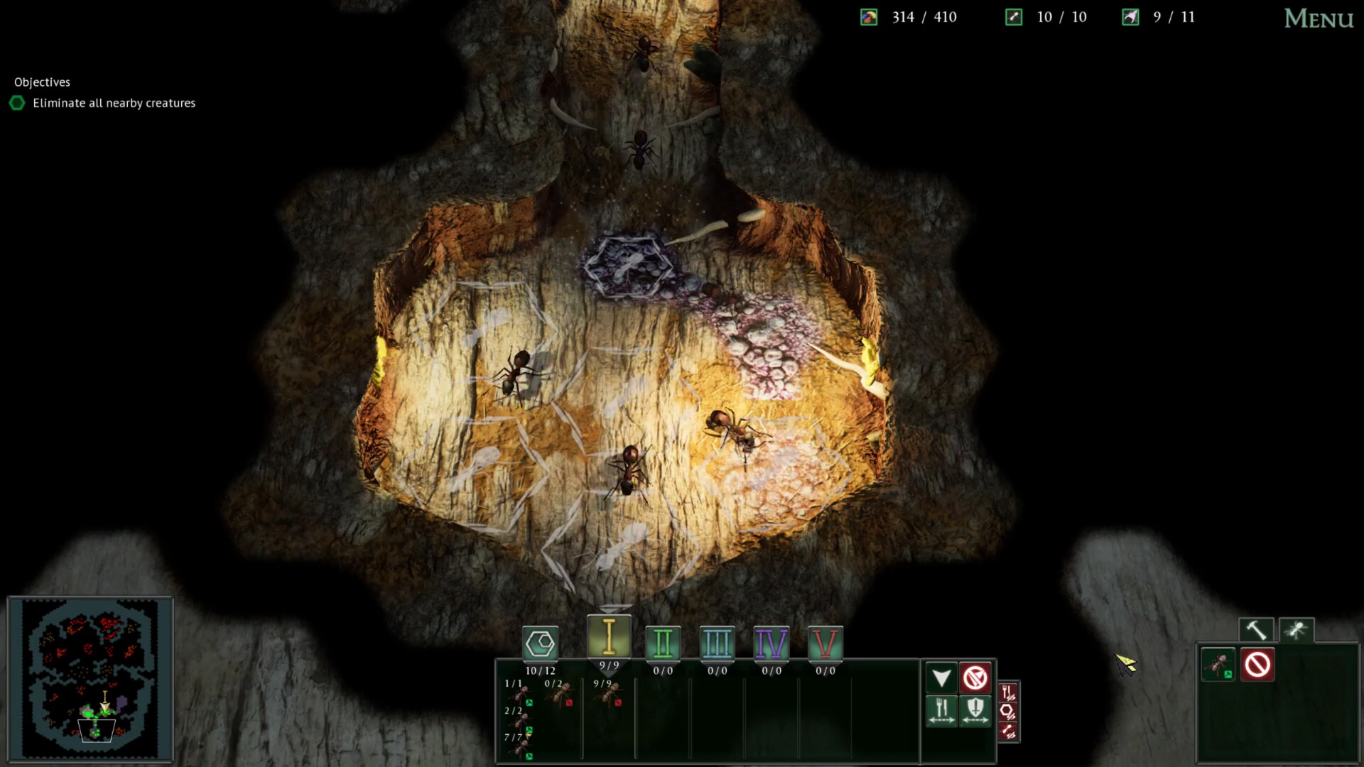 Empires of the Undergrowth グラフィックと虫のサイズ感