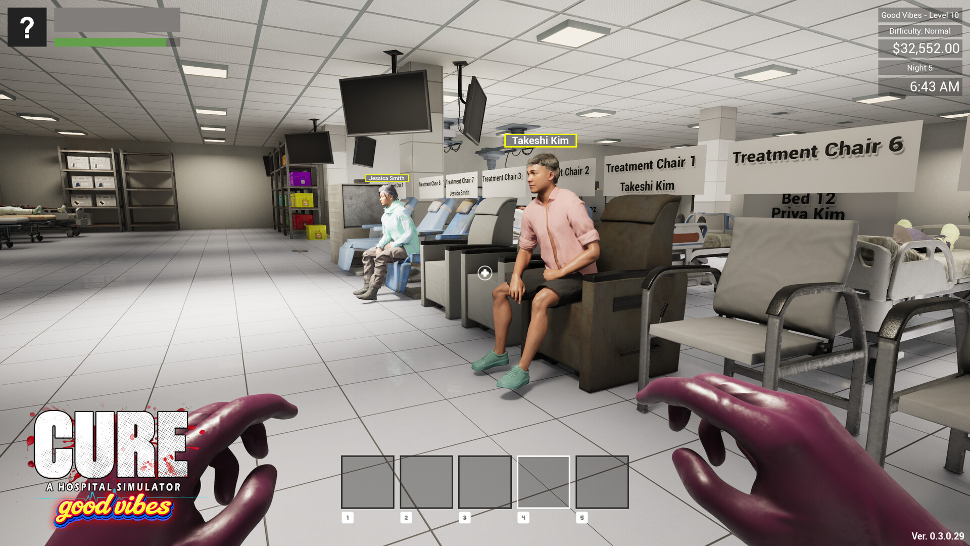 CURE A Hospital Simulator The ShoutOut Engine画面