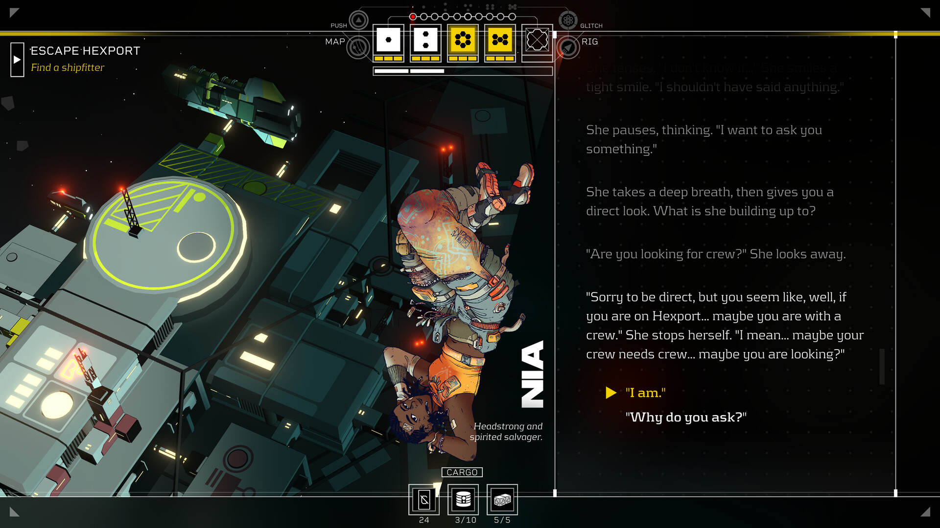 Citizen Sleeper 2: Starward Vector 宇宙船ヴェルニュルと星域探索