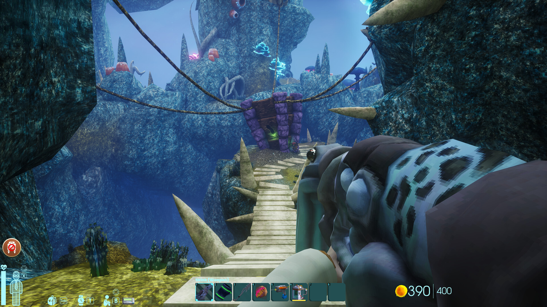 Abiotic Factor ゲーム画面 - ソロプレイでの探索